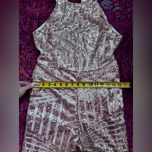 Sequin Striped Jumpsuit - Picture 6 of 7